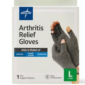 Medline Arthritis compression Relief Gloves 1 Pair Hand Tendonitis Carpa…